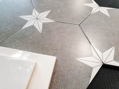 Grey Star Pattern Tiles Sydney